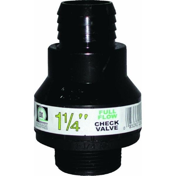 Drainage Industries ABS Thermoplastic Sump Pump Check Valve 2451 Zoro